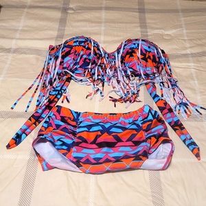 Plus size two piece swimsuit